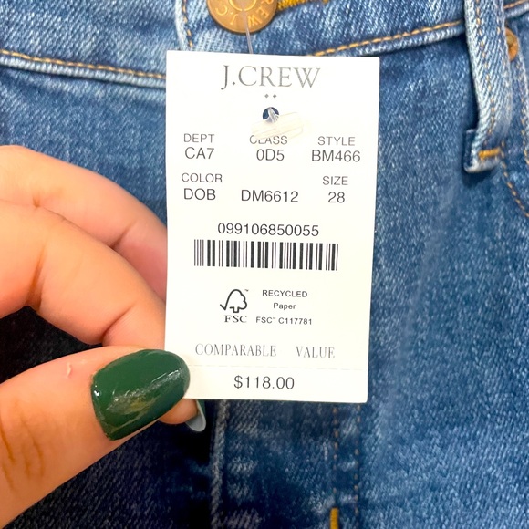 NWT J. Crew Med Wash Relaxed Boyfriend Hi Rise Jeans Sz 28 - Picture 6 of 7